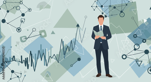A sleek, modern diagram representing business networks and data flow, ideal for presentations and marketing materials.