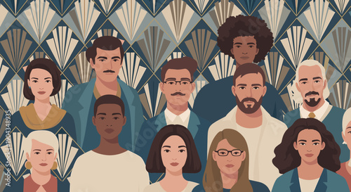 A modern illustration of a stylish woman exudes confidence and elegance, perfect for fashion and lifestyle content.