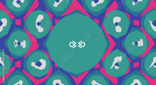 A lively and colorful geometric pattern evokes creativity and modernity, perfect for design projects and branding.