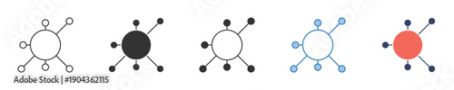 Modern technology network connection icons depicting interconnected nodes, data points, and communication links for digital systems and abstract technology