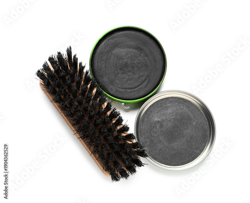 Shoe polishes with brush on...