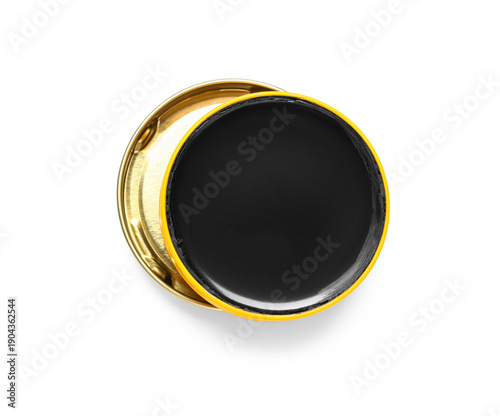 Shoe polish on white backgr...