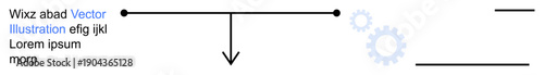 Workflow engineering, automation processes, business planning, system optimization, operational design, process management. Black arrow and gear icons on a simple flow diagram. Workflow engineering