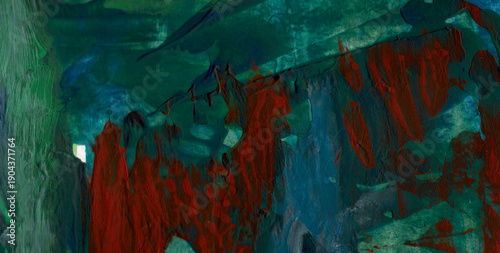 Bold Brush Strokes Creating Colorful Fluid Art Backdrop