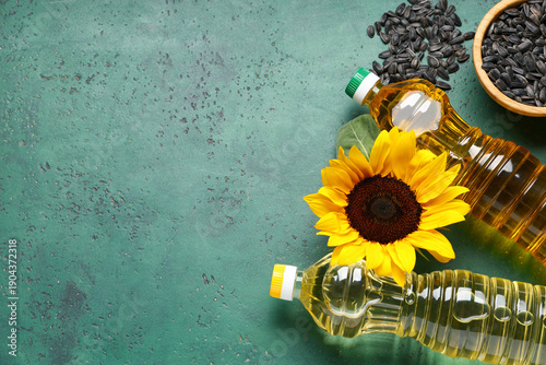 Sunflower oil in plastic bo...