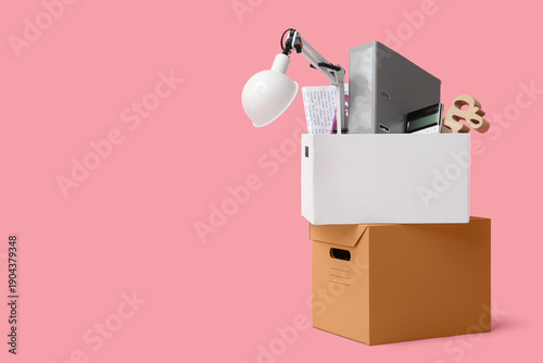 Cardboard moving boxes with...