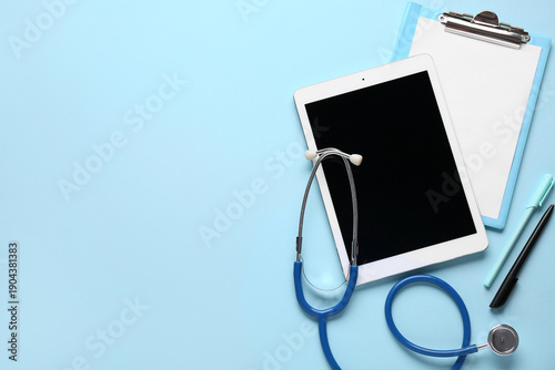 Tablet computer, stethoscop...