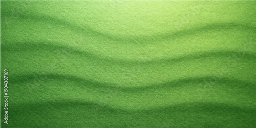 An abstract green silk fabric texture featuring a smooth surface pattern that evokes the lush color of a summer lawn or a manicured golf turf meadow