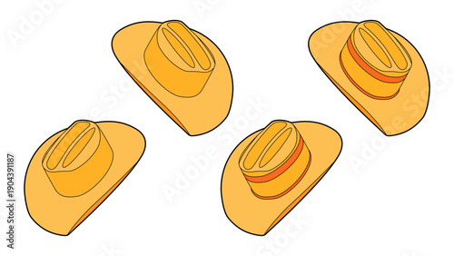 Cowboy Cowgirl Hat Rode Wild West Western Classic