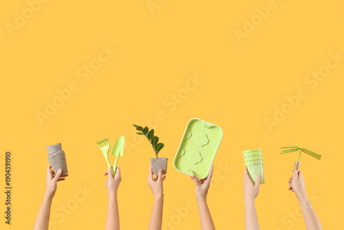 Female hands with gardening...