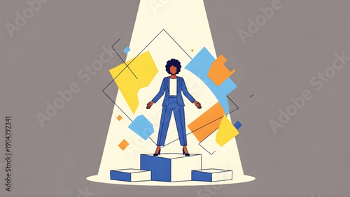 Women Empowerment Abstract Character Illustration
