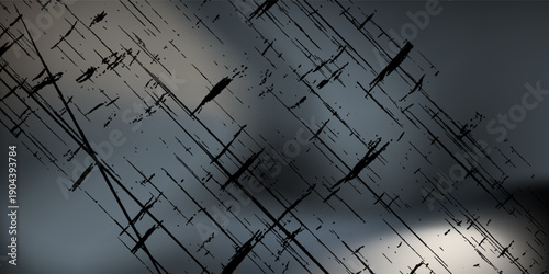 Empty old dark cement or stone wall texture backgrounds.Black stone background pattern art gradient