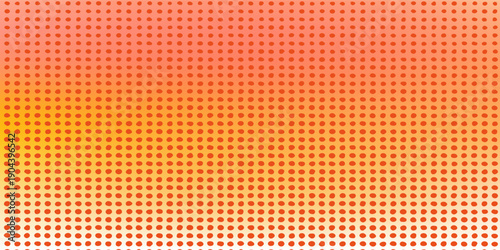 Red LED panel light with screen overlay and digital grid board effect. 3D concert stage texture or television studio pattern. Neon dot glow or abstract halftone points for technology art displays.