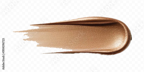 realistic 3d smooth glossy gold paint or lipstick swatch smear smudge in different style isolated on transparent background	
