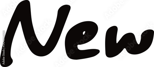 手描きのNewの文字のイラスト