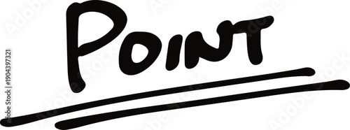 装飾された手描きのPoint の文字のイラスト