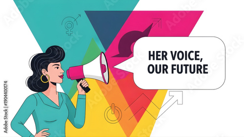 Women Supporting Women Flat Illustration