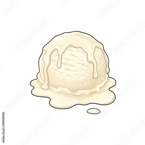 vector 1 scoop vanilla ice cream