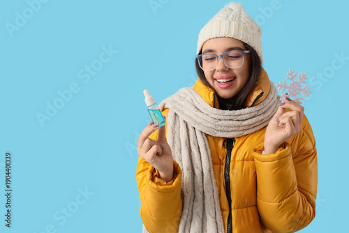 Young woman in winter cloth...