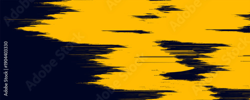 Modern abstract blue background with glowing geometric lines. Blue gradient hexagon shape design. Futuristic technology concept.