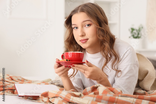 Beautiful young woman with ...