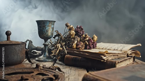 Still Life with Books and Goblet.
