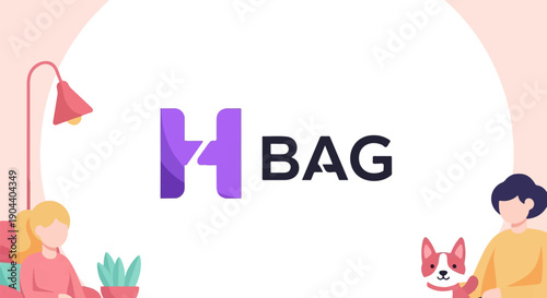 Cozy scene with people and dog, lamp, and plants