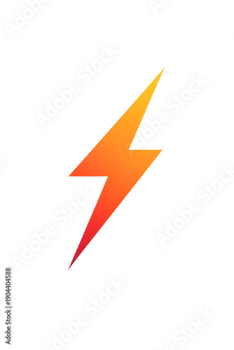 yellow lightning bolt vector icon