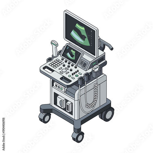 Advanced Medical Ultrasound Machine for Diagnostic Imaging and Health Monitoring.