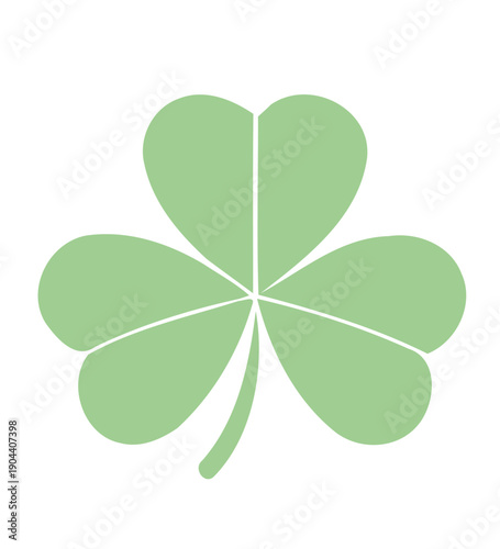 Trèfle à 3 feuille simple - Illustration