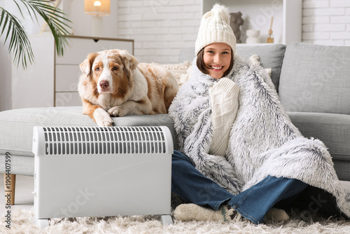 Young woman in winter cloth...