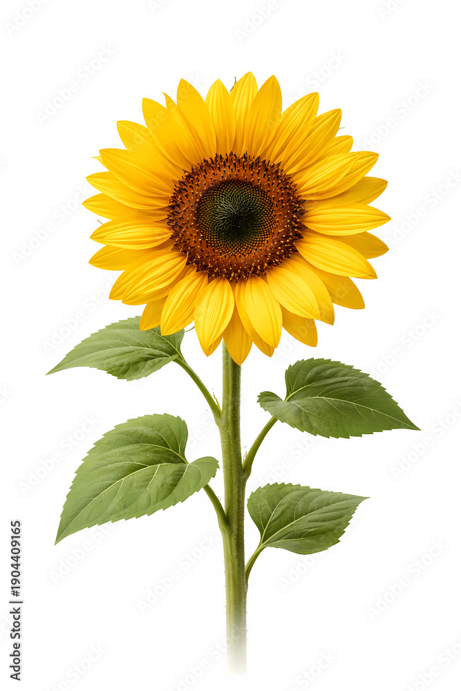 Fototapeta premium sunflower isolated on white background 
