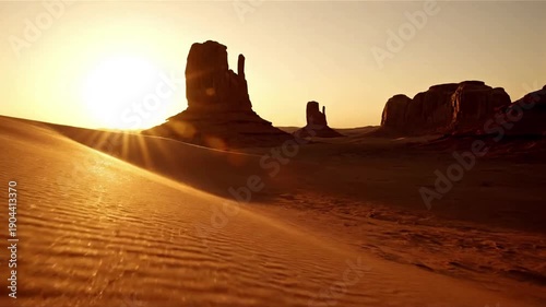 Rugged Geological Formations Mid-shot of weathered rocks, layered strata