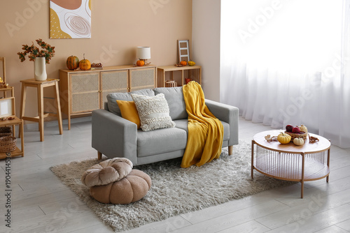 Interior of cozy living roo...
