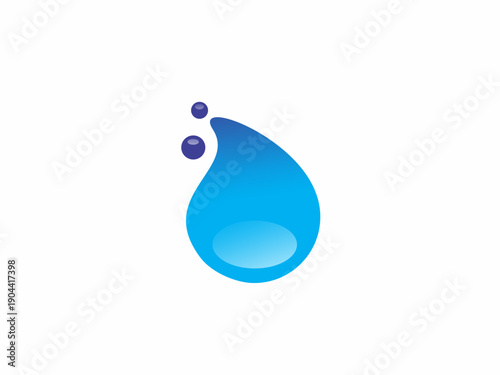 Modern Water Drop Logo Icon