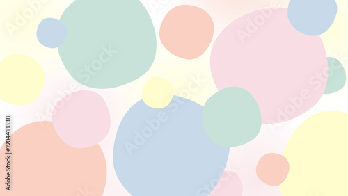 16:9背景、カラフル背景、幾何学模様、丸模様、壁紙、横長、bg、background
