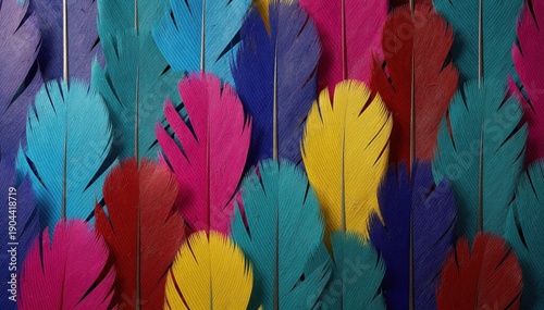 Vibrant Colorful Feathers Background