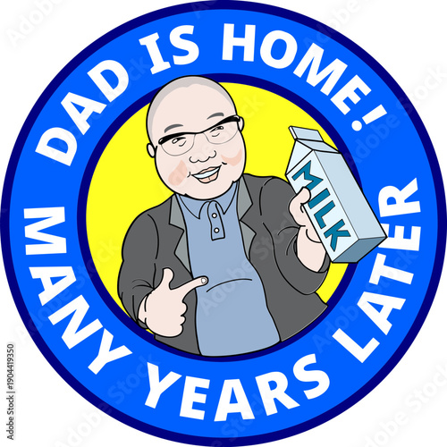 Just a Dad Who Always Came Back With the Milk SVG PNG, Dad SVG, Cartoon Dad Clipart SVG, Cool Halloween SVG PNG