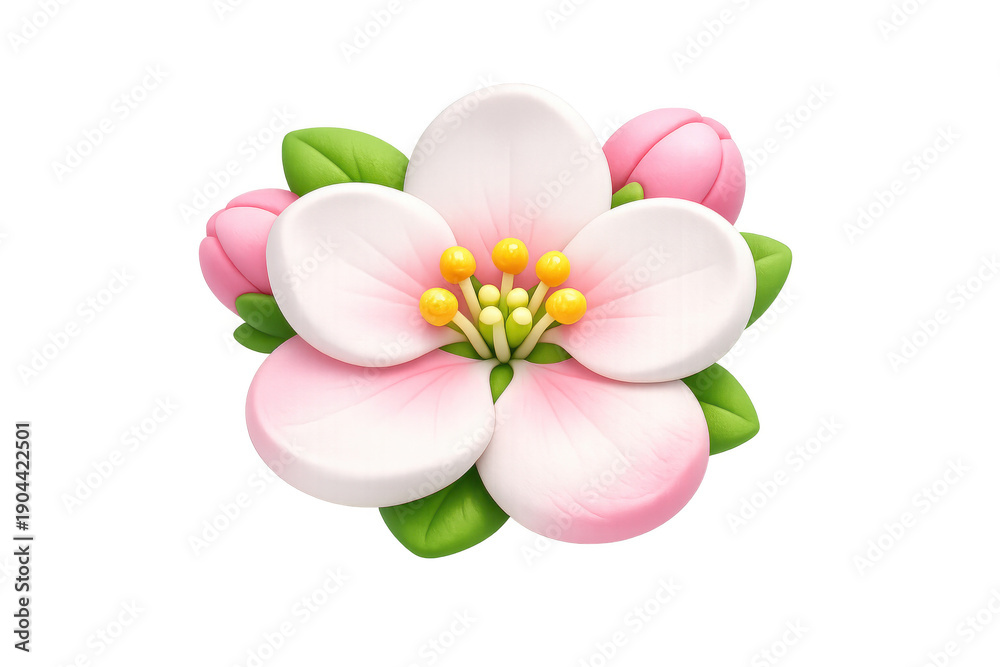 Fototapeta premium Elegant blossom composition with pink and white flowers for spring decor or greeting card design