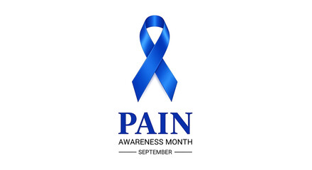 vibrant blue awareness ribbon for pain awareness month in september a powerful symbol of support for chronic pain conditions.