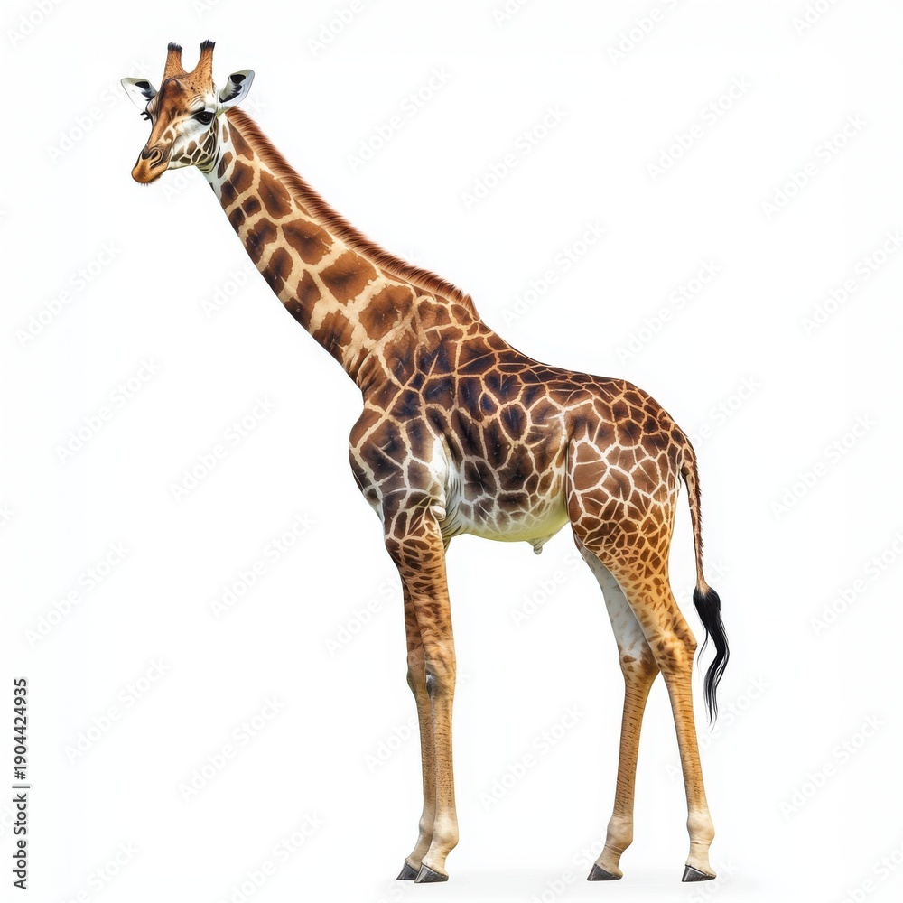Obraz premium Majestic Giraffe Standing Tall in Natural Habitat