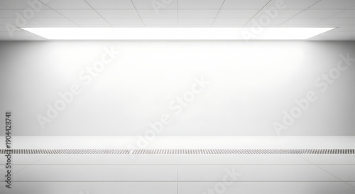 Wallpaper Mural Minimalist white interior with clean lines and subtle lighting. Torontodigital.ca