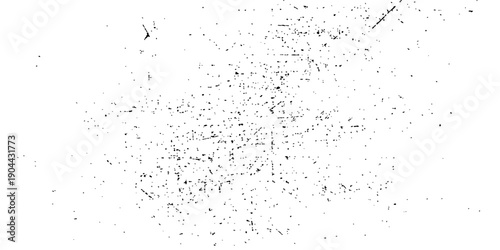 A textured grunge design featuring a black ink splat and paint splash on a wet glass window background with rain drops and a dirty dust pattern