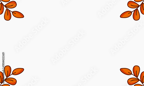 A lively perimeter of crisp fall leaves, featuring a mix of maple and oak greenery, creates a graceful boundary around a clean central area for text.