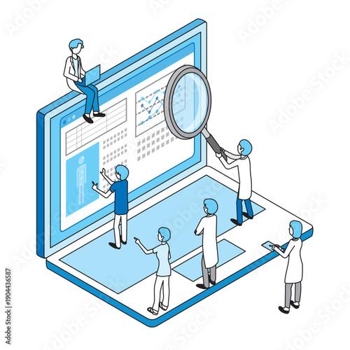 医療IT化のイメージイラスト