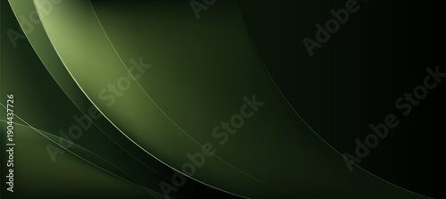Abstract Luxury Green with Wavy Lines Background Vector