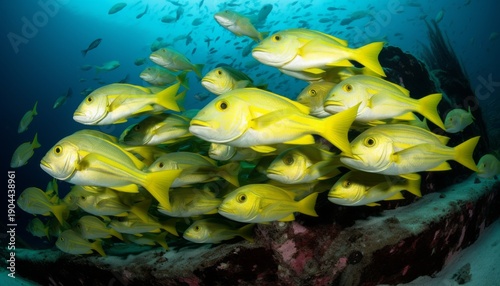 school of yellow grunt in Mexico