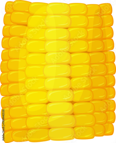 Yellow sweet corn kernels creating food texture