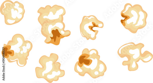 Popcorn pieces creating a delicious snack background