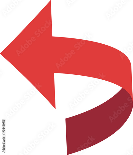 Red arrow symbol indicating undo or return action